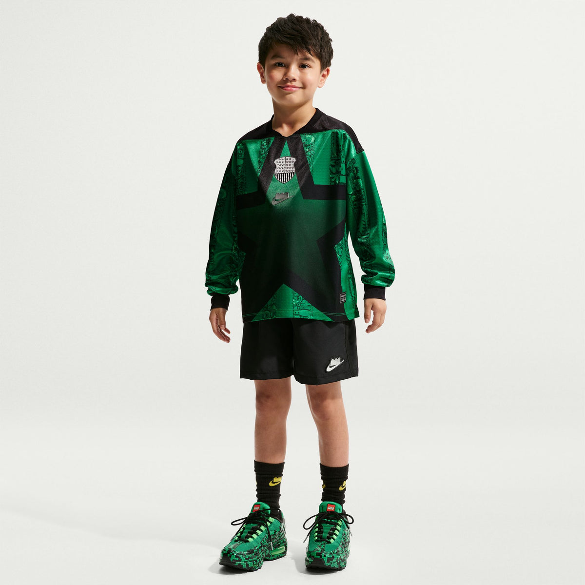 Nike x LEGO® Collection Big Kids' Soccer Goalkeeper Jersey - IO3128-010-NIKE by Nike | Available at Niky's Sports