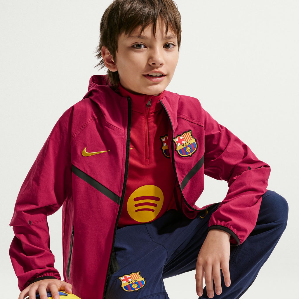 Nike FC Barcelona Tech Big Kids' Soccer Full-Zip Jacket