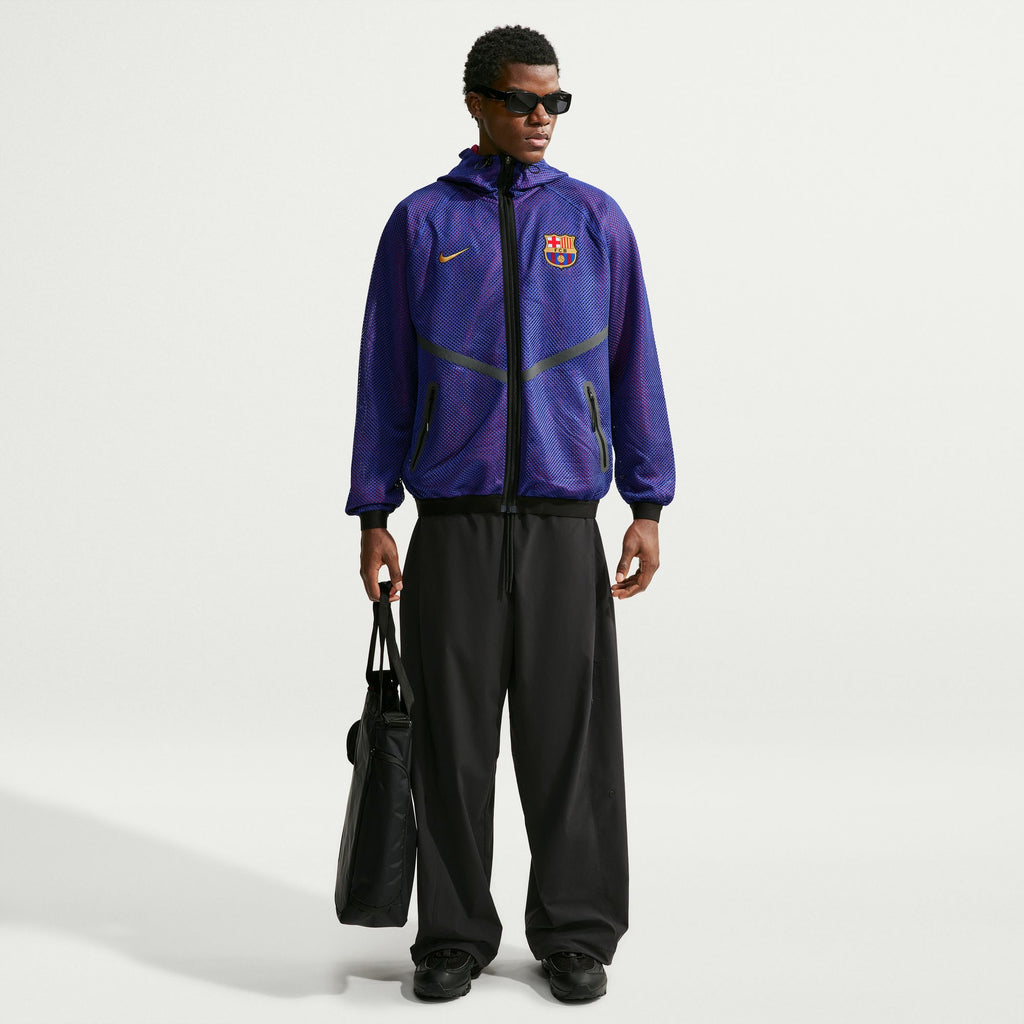 Nike FC Barcelona Men's Nike Dri-FIT Soccer Anthem Jacket - IO4219-455-NIKE by Nike | Available at Niky's Sports