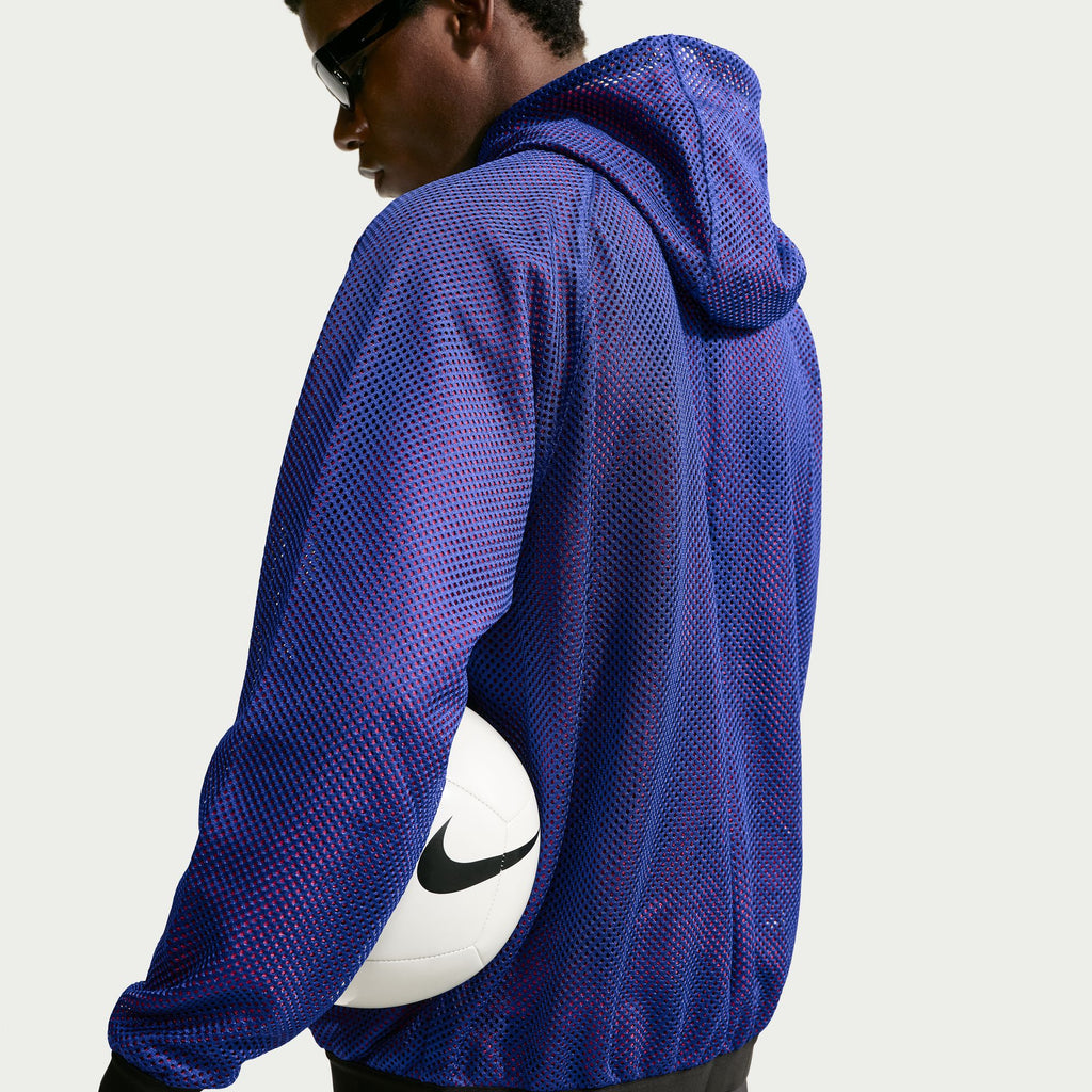 Nike FC Barcelona Men's Nike Dri-FIT Soccer Anthem Jacket - IO4219-455-NIKE by Nike | Available at Niky's Sports