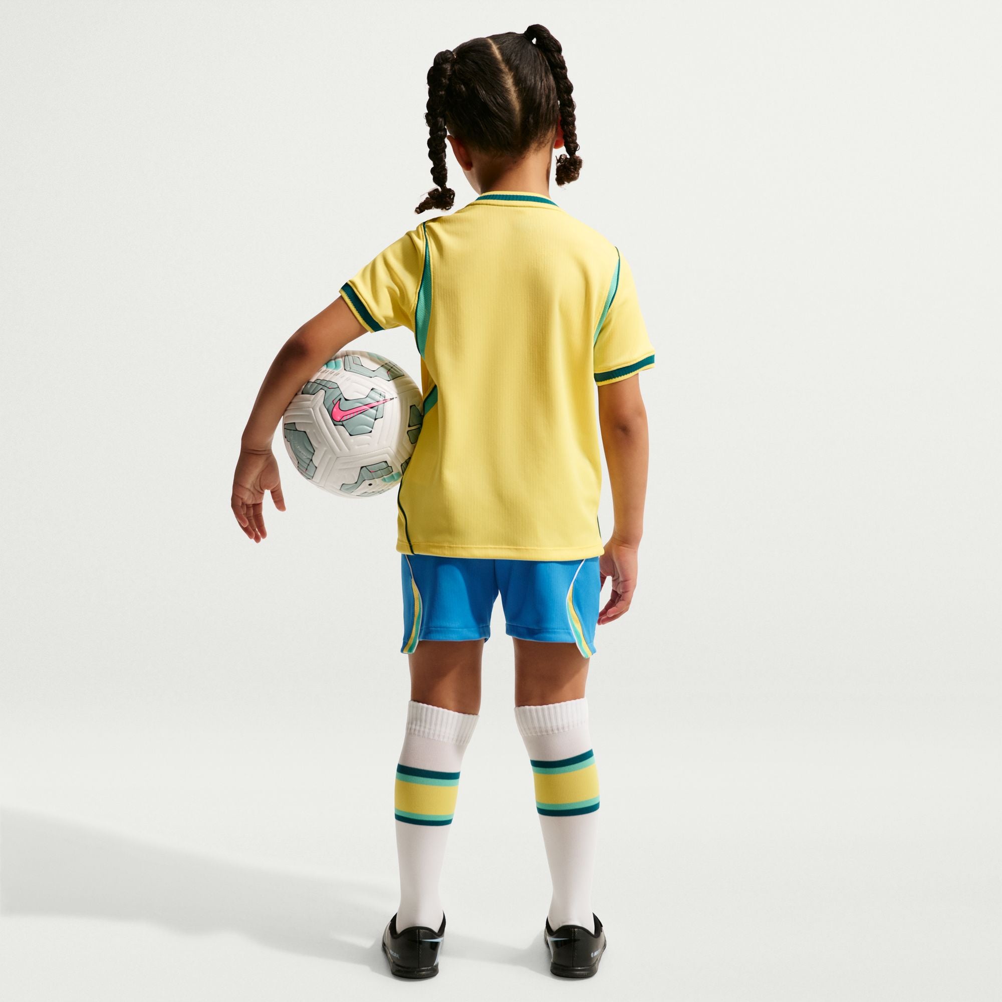 Nike Brazil 2026 Stadium Home Little Kids' Nike Soccer Replica 3-Piece Kit