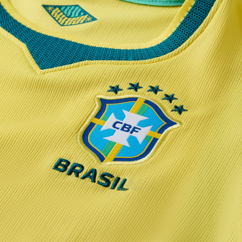 Nike Brazil 2026 Stadium Home Little Kids' Nike Soccer Replica 3-Piece Kit