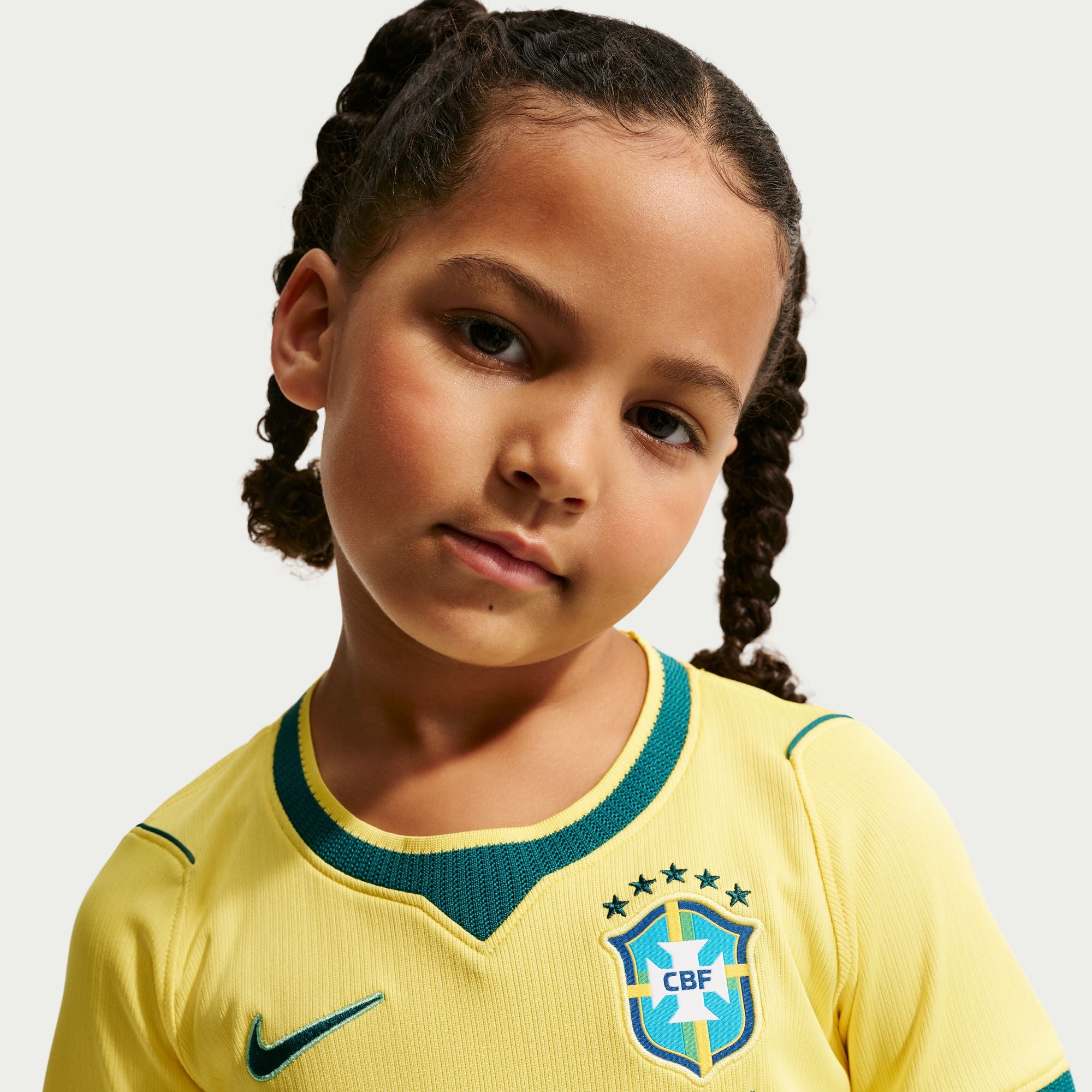 Nike Brazil 2026 Stadium Home Little Kids' Nike Soccer Replica 3-Piece Kit