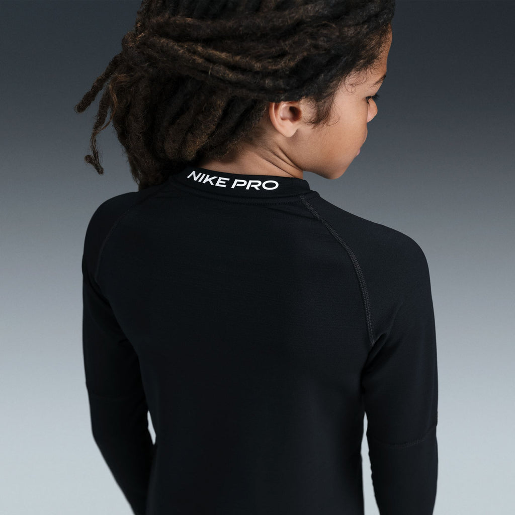 Nike Pro Big Kids' (Boys') Dri-FIT Long-Sleeve Crewneck Top - IO9010-010-NIKE by Nike | Available at Niky's Sports