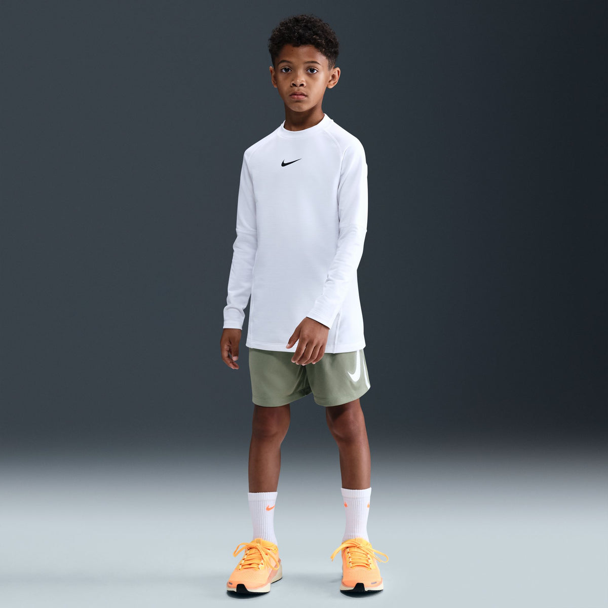 Nike Pro Big Kids' (Boys') Dri-FIT Long-Sleeve Crewneck Top