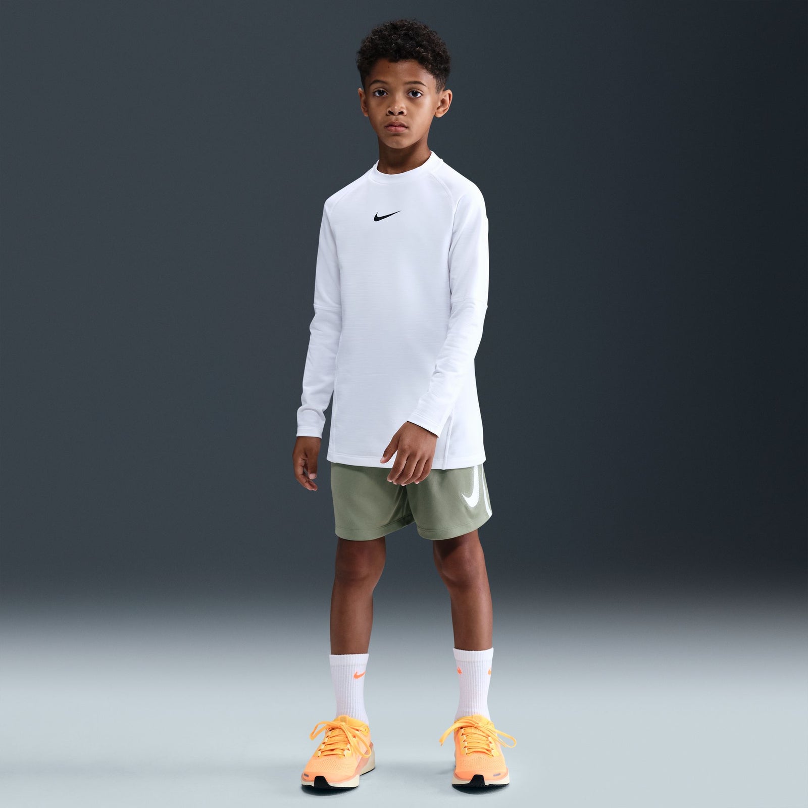 Nike Pro Big Kids' (Boys') Dri-FIT Long-Sleeve Crewneck Top