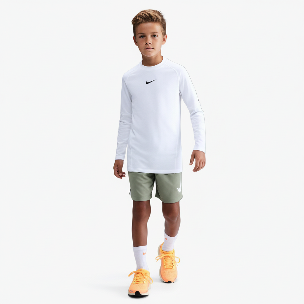 Nike Pro Big Kids' (Boys') Dri-FIT Long-Sleeve Crewneck Top