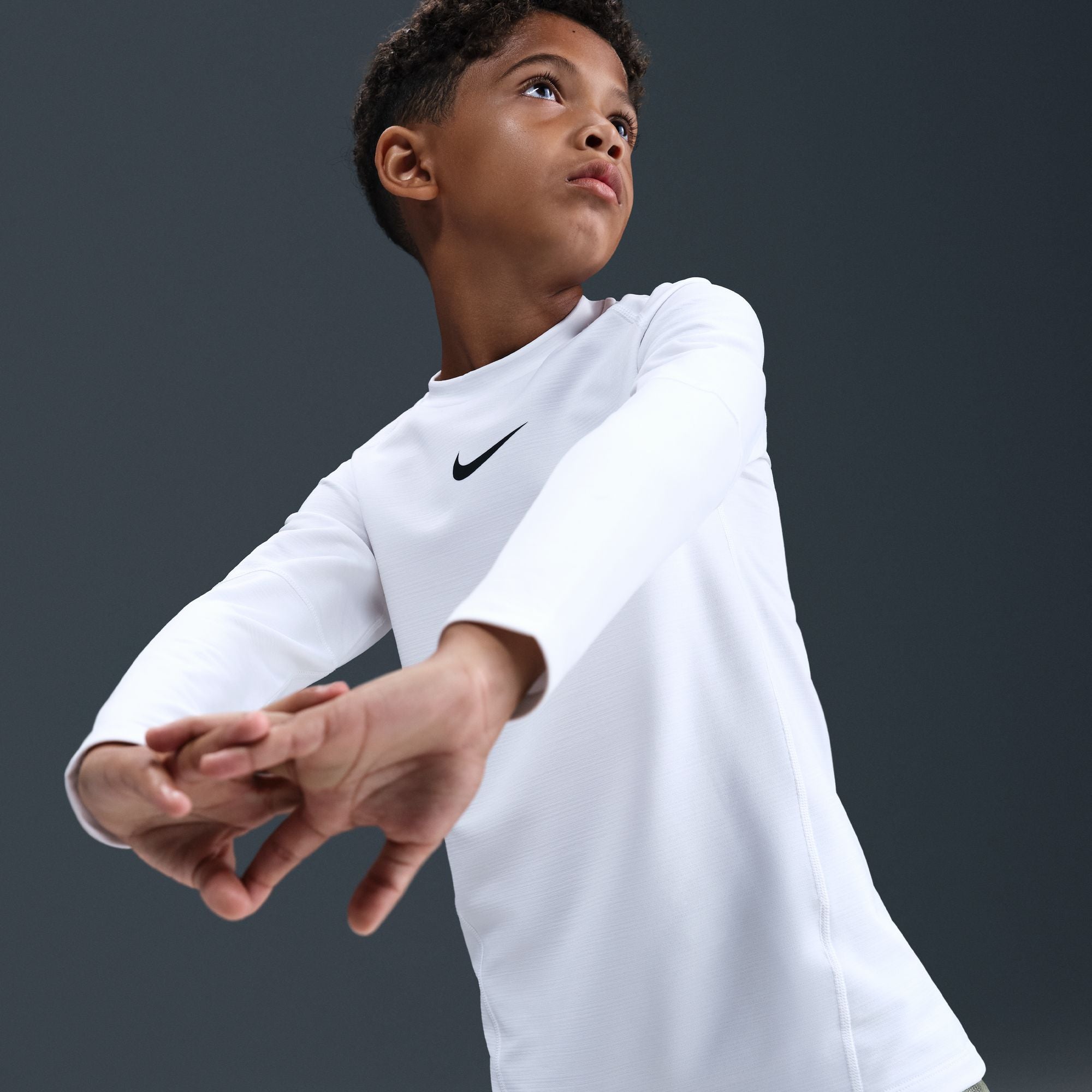 Nike Pro Big Kids' (Boys') Dri-FIT Long-Sleeve Crewneck Top