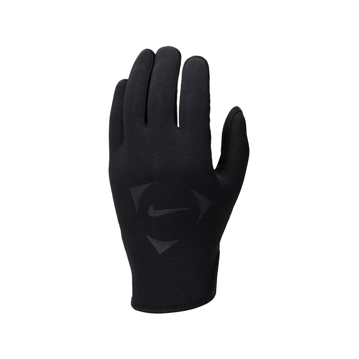 Nike Academy Therma-FIT Soccer Gloves, BLACK/ANTHRACITE/ANTHRACITE, front view