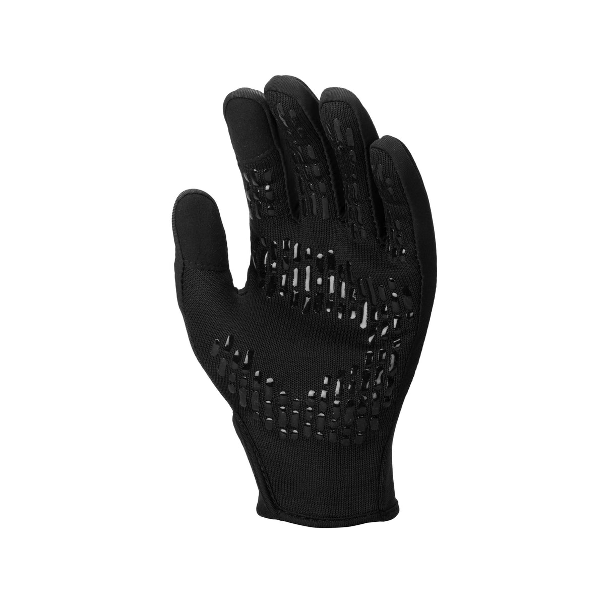 Nike Academy Big Kids' Therma-FIT Soccer Gloves, BLACK/OFF WHITE/OFF WHITE, back view