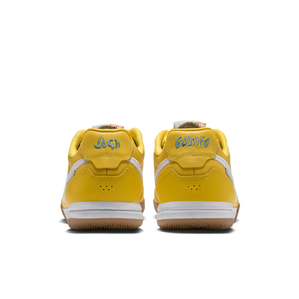 Nike Tiempo Streetgato "Joga Bonito" Indoor Soccer Shoes – Chrome Yellow, heel view — IQ8057-700
