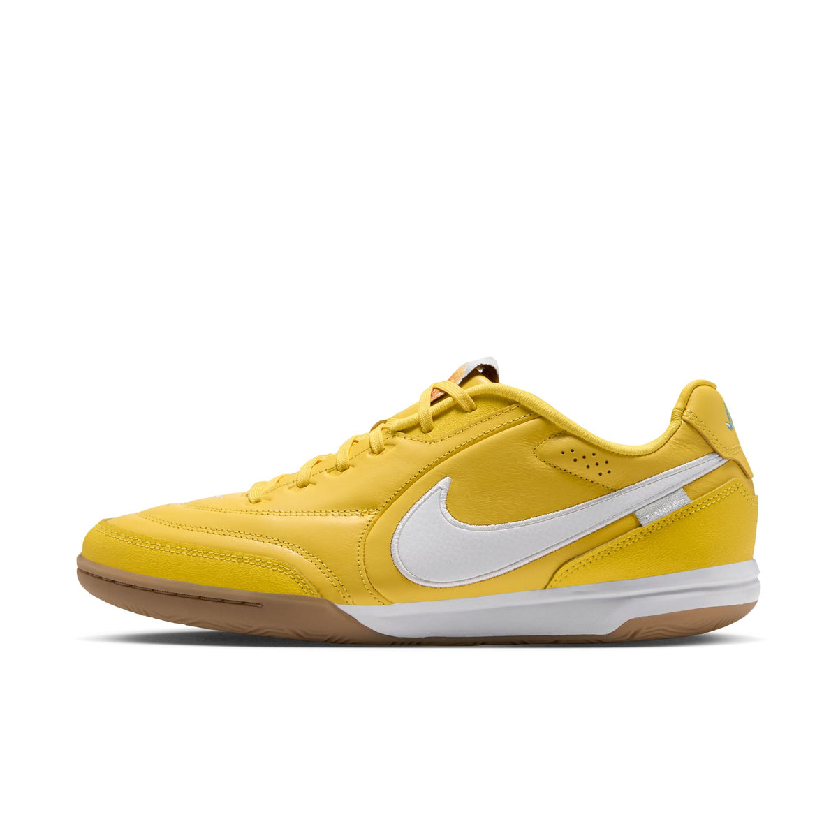 Nike Tiempo Streetgato "Joga Bonito" Indoor Soccer Shoes – Chrome Yellow, side view — IQ8057-700