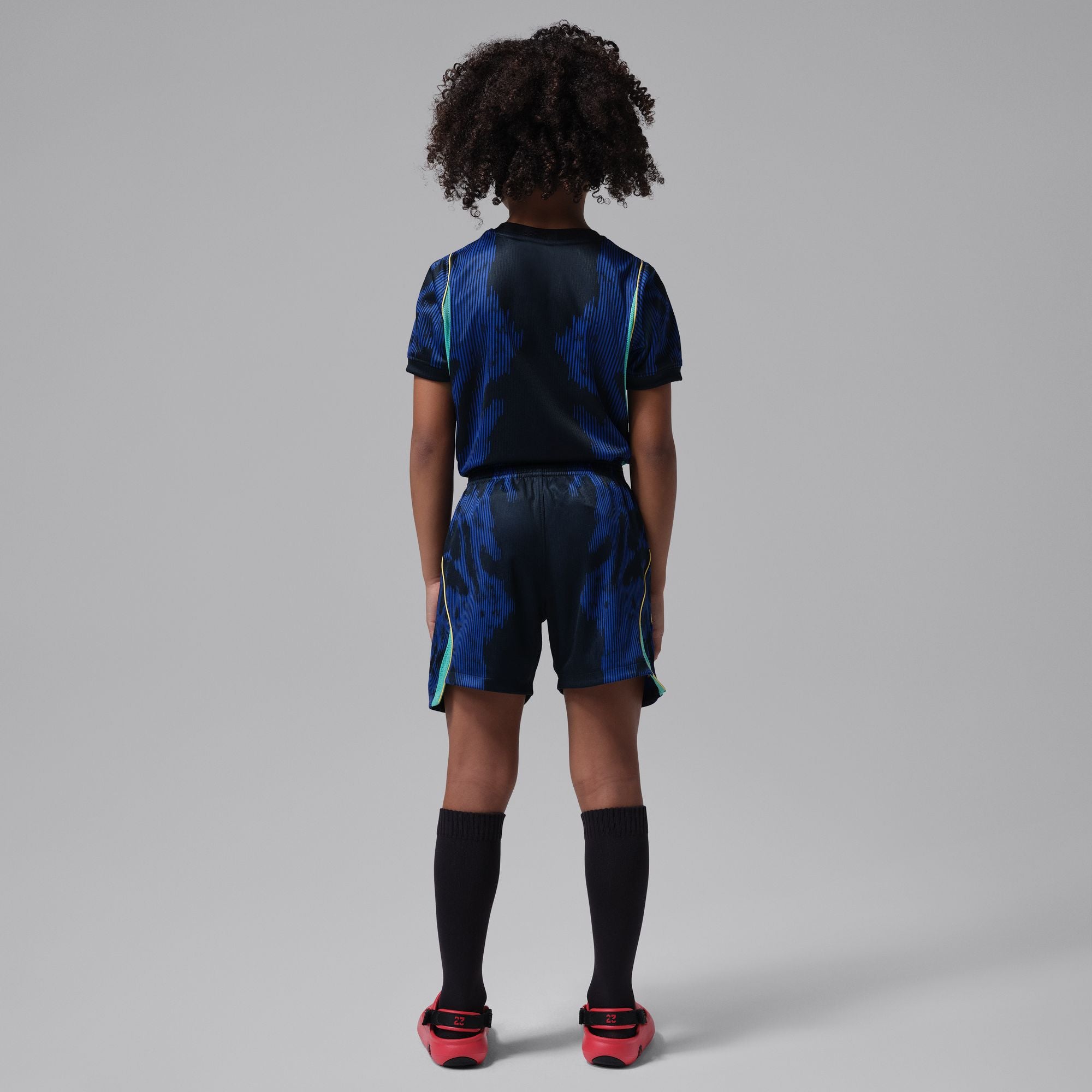 Nike Brazil 2026 Stadium Away Little Kids' Jordan Soccer Replica 3-Piece Kit - IU1071-417-NIKE by Nike | Available at Niky's Sports
