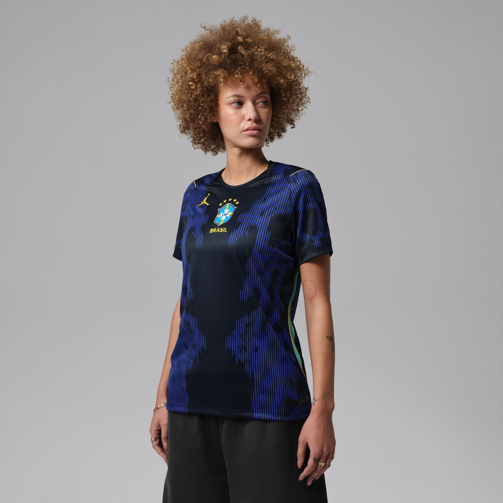 Nike Brazil 2026 Stadium Away Women's Jordan Dri-FIT Soccer Replica Jersey - IU1077-417-NIKE by Nike | Available at Niky's Sports