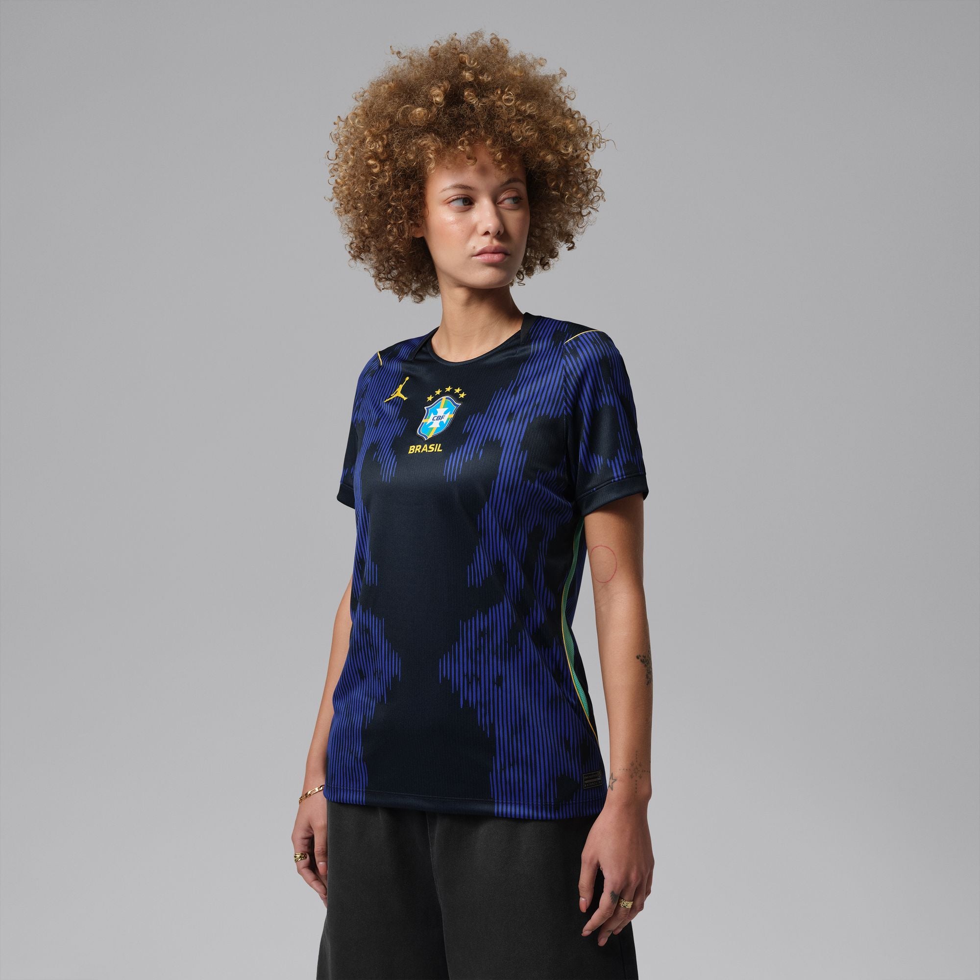 Nike Brazil 2026 Stadium Away Women's Jordan Dri-FIT Soccer Replica Jersey - IU1077-417-NIKE by Nike | Available at Niky's Sports