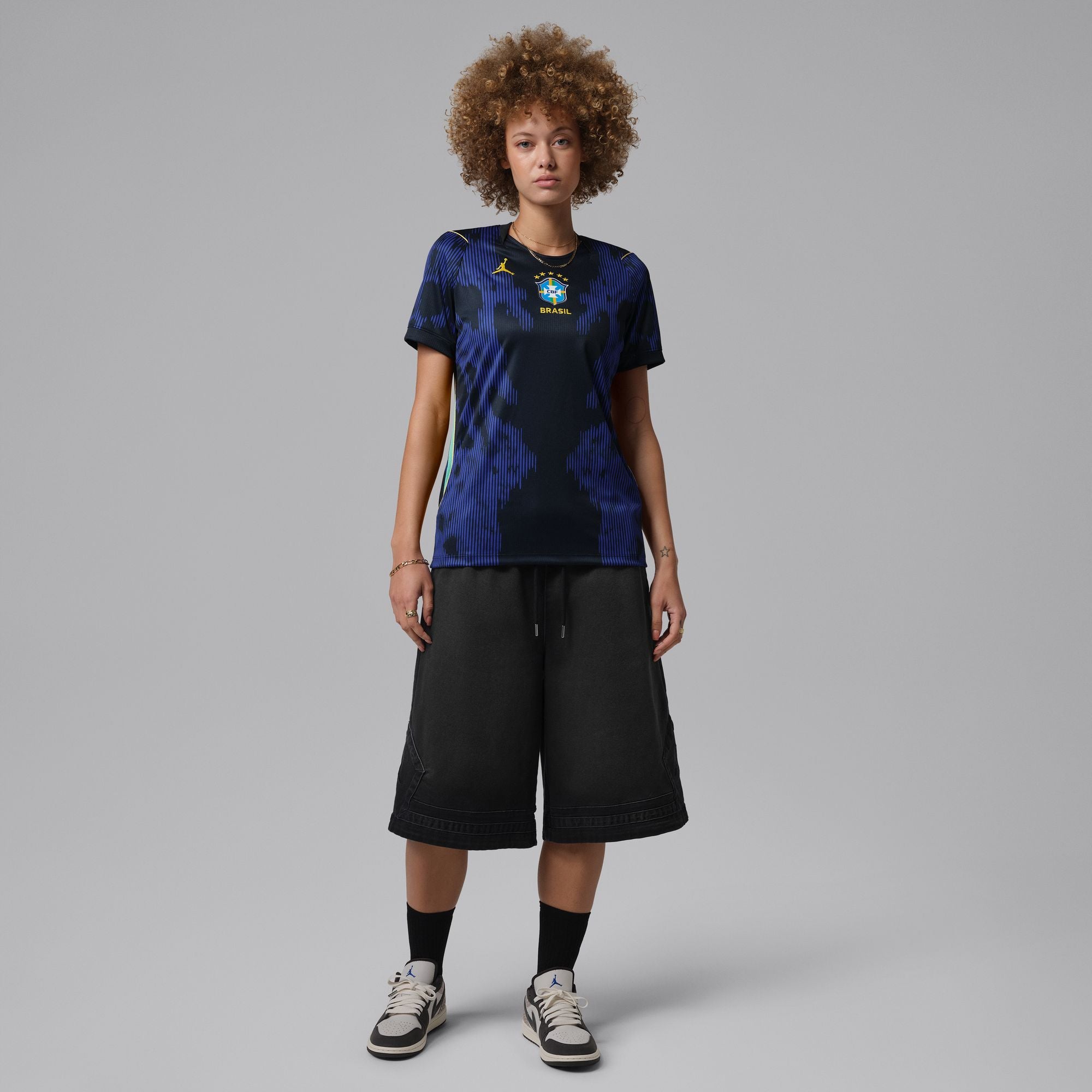 Nike Brazil 2026 Stadium Away Women's Jordan Dri-FIT Soccer Replica Jersey - IU1077-417-NIKE by Nike | Available at Niky's Sports