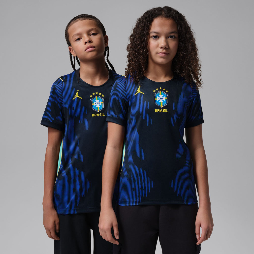 Nike Brazil 2026 Stadium Away Big Kids' Jordan Dri-FIT Soccer Replica Jersey - IU1080-417-NIKE by Nike | Available at Niky's Sports