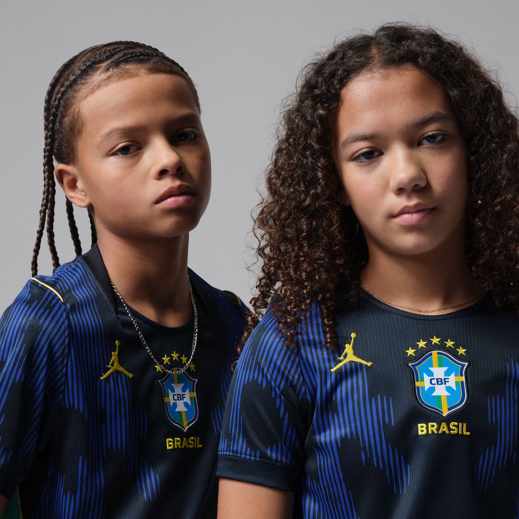 Nike Brazil 2026 Stadium Away Big Kids' Jordan Dri-FIT Soccer Replica Jersey - IU1080-417-NIKE by Nike | Available at Niky's Sports