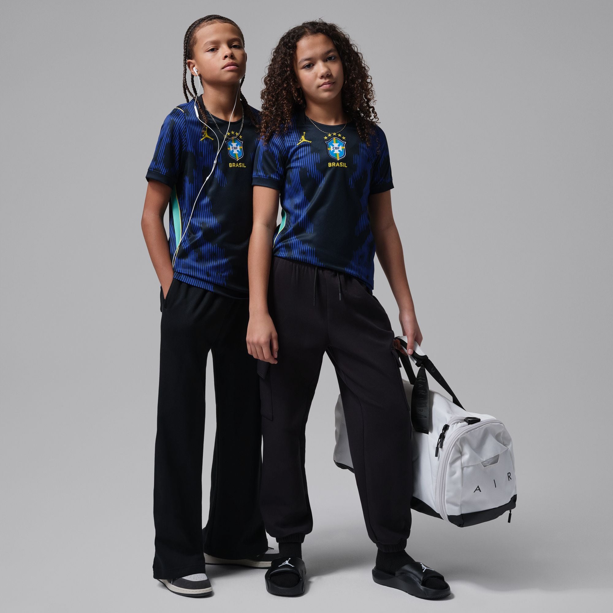 Nike Brazil 2026 Stadium Away Big Kids' Jordan Dri-FIT Soccer Replica Jersey - IU1080-417-NIKE by Nike | Available at Niky's Sports