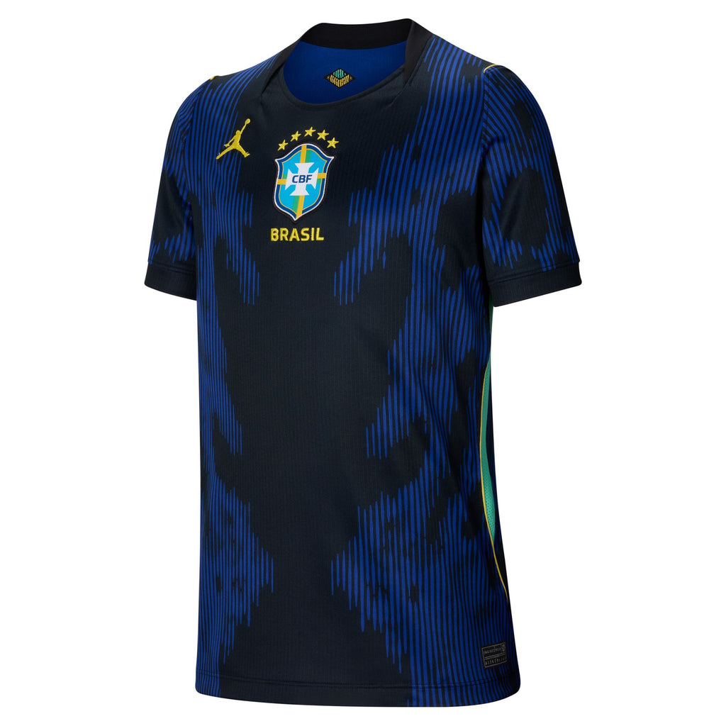Nike Brazil 2026 Stadium Away Big Kids' Jordan Dri-FIT Soccer Replica Jersey - IU1080-417-NIKE by Nike | Available at Niky's Sports