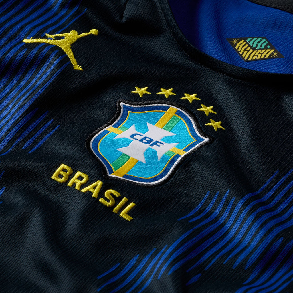 Nike Brazil 2026 Stadium Away Big Kids' Jordan Dri-FIT Soccer Replica Jersey - IU1080-417-NIKE by Nike | Available at Niky's Sports