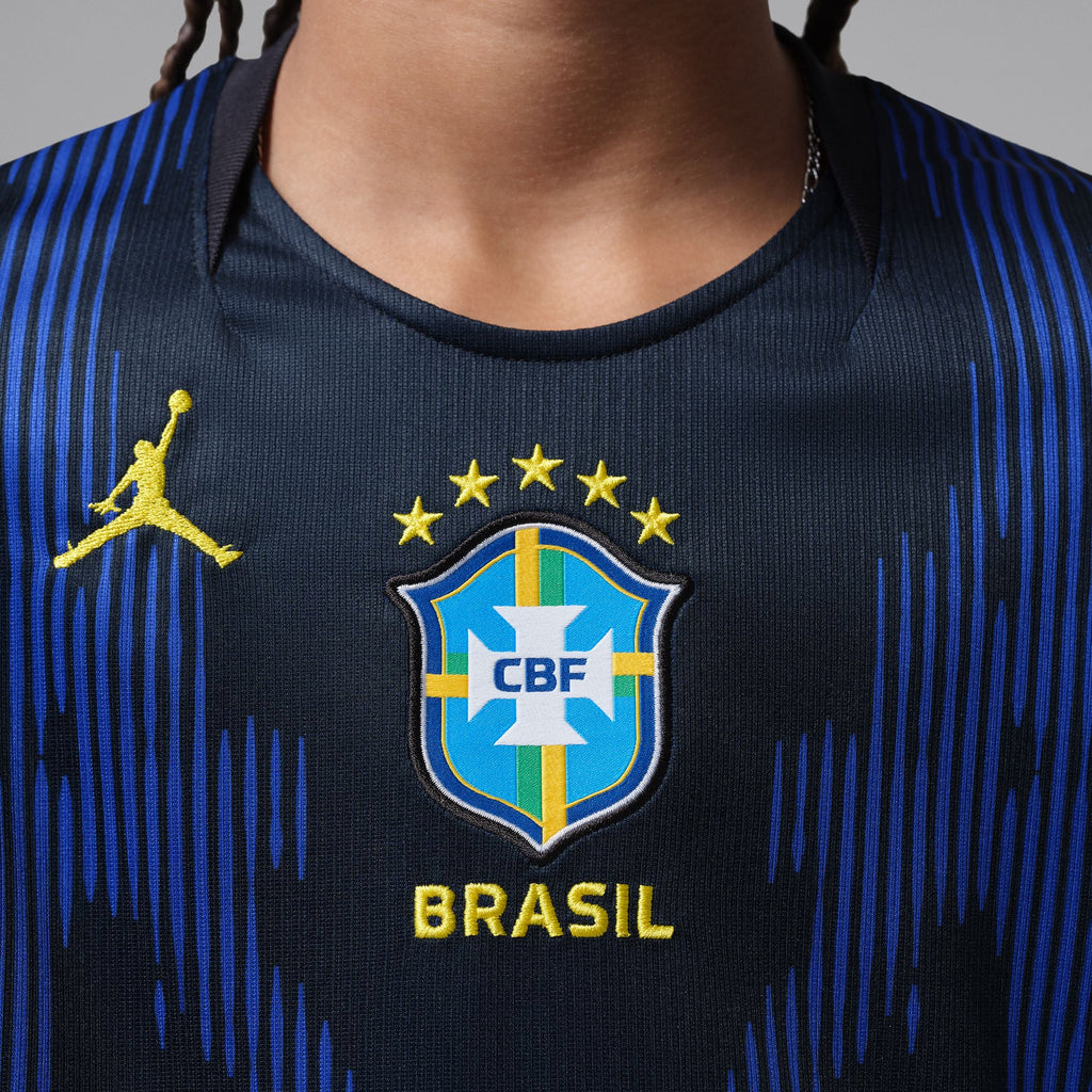 Nike Brazil 2026 Stadium Away Big Kids' Jordan Dri-FIT Soccer Replica Jersey - IU1080-417-NIKE by Nike | Available at Niky's Sports
