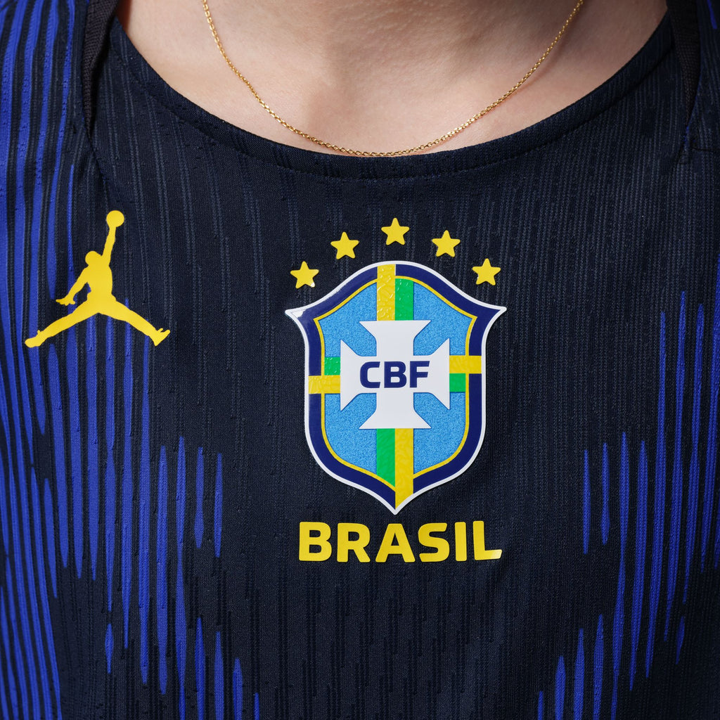 Nike Brazil 2026 Match Away Big Kids' Jordan Aero-FIT Soccer Authentic Jersey