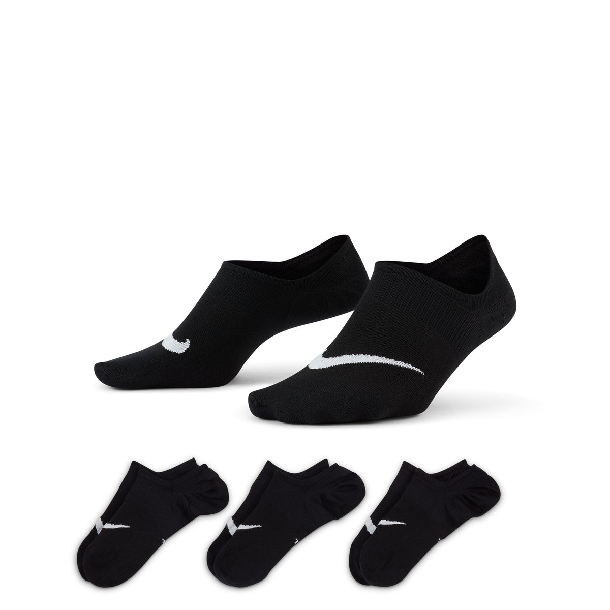 Nike Everyday Plus Lightweight Women&#39;s Training Footie Socks (3 Pairs) - SX5277-011-NIKE by Nike | Available at Niky&#39;s Sports