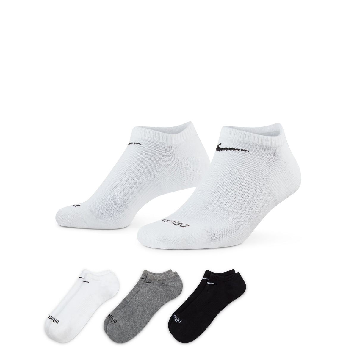 Nike Everyday Plus Cushion Training No-Show Socks (3 Pairs) - SX6889-964-NIKE by Nike | Available at Niky&#39;s Sports