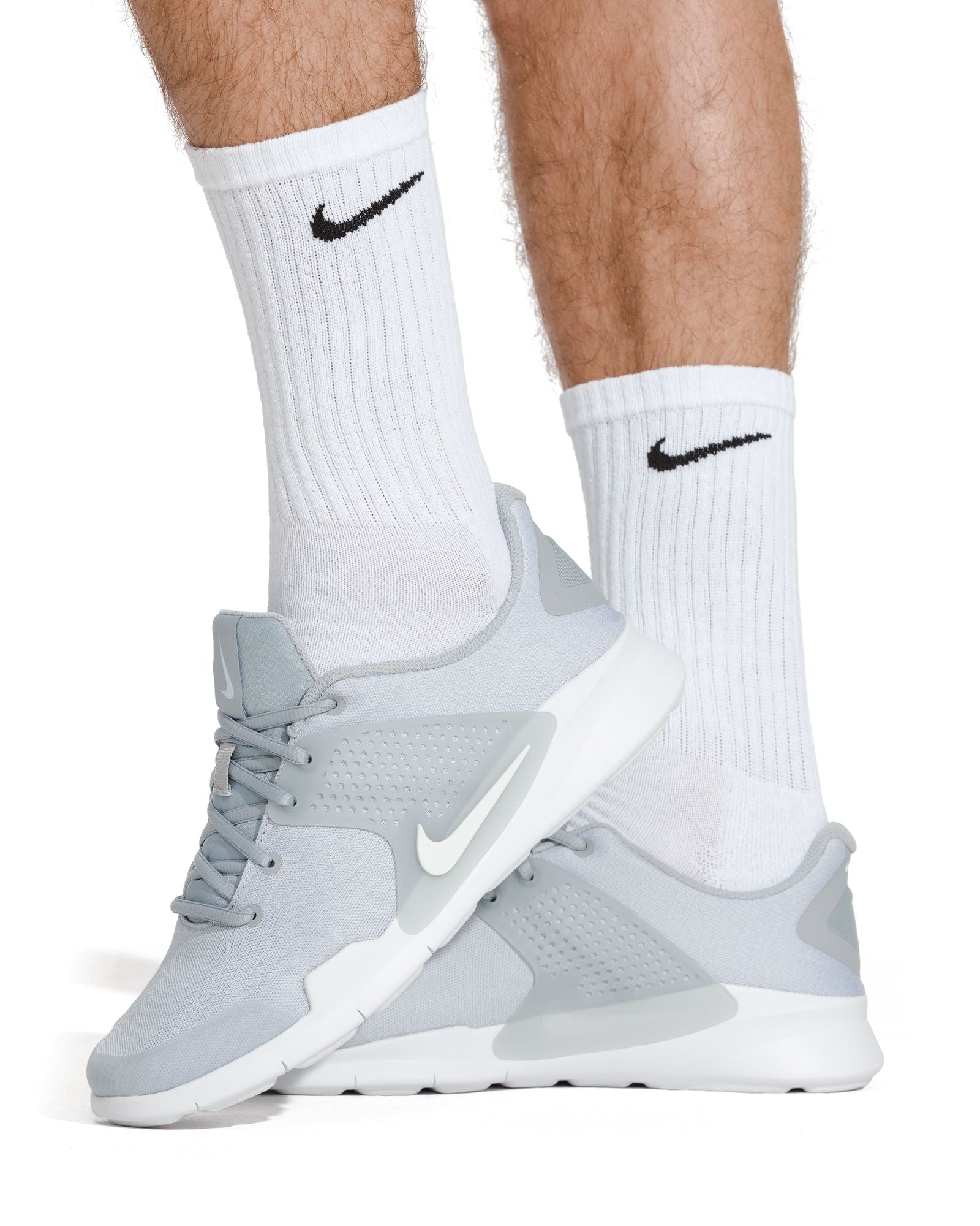 Nike Everyday Cushioned Training Crew Socks (6 Pairs) - SX7666-100-NIKE by Nike | Available at Niky's Sports
