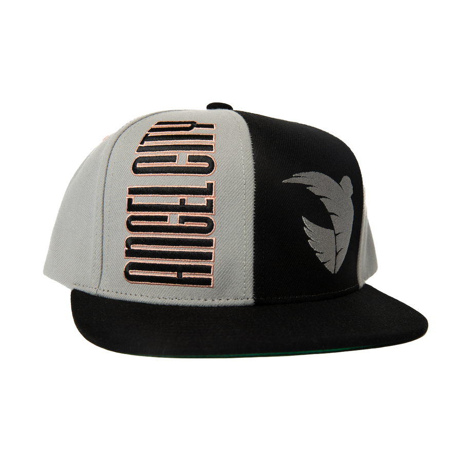 Mitchell and Ness Angel City FC Pop Panel Snapback - 6HSSTP22144-ACFBKGY-MITCHELL & NESS by Mitchell & Ness | Available at Niky's Sports