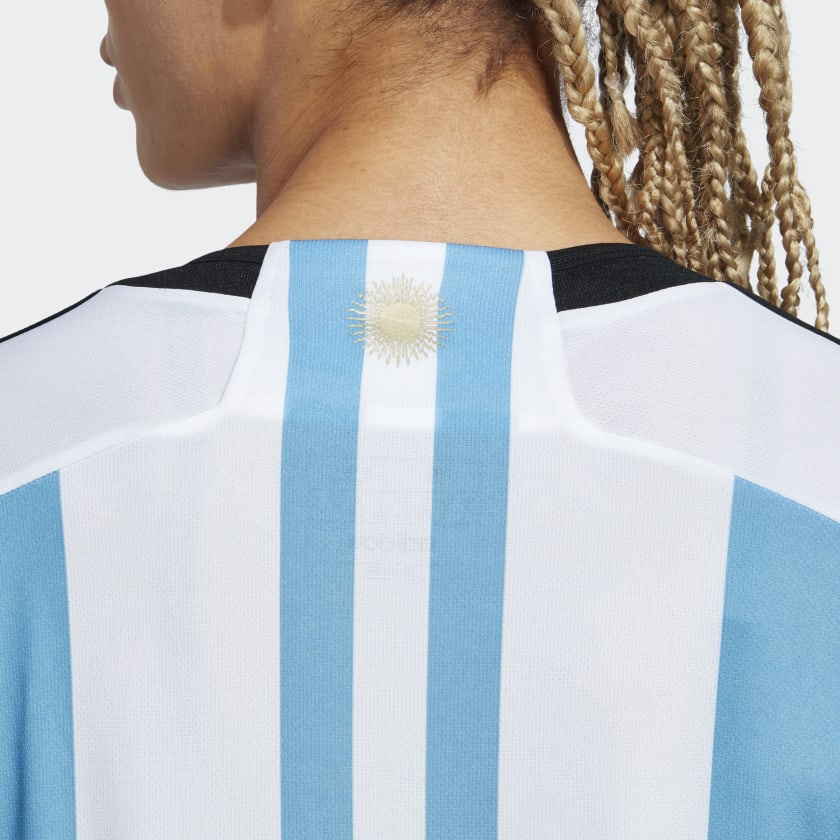 Adidas Argentina 2022 Womens 3-Star Winners Home Jersey