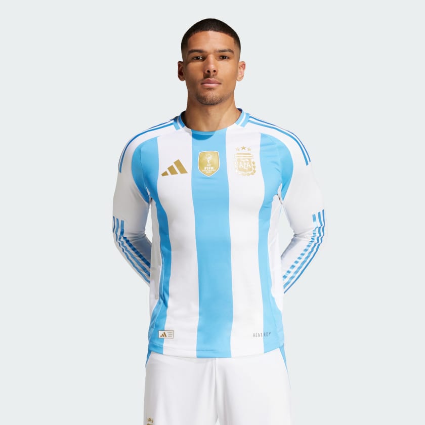 adidas Argentina 2024 Long Sleeve Home Authentic Jersey - Men’s - IP8383-ADIDAS by adidas | Available at Niky's Sports