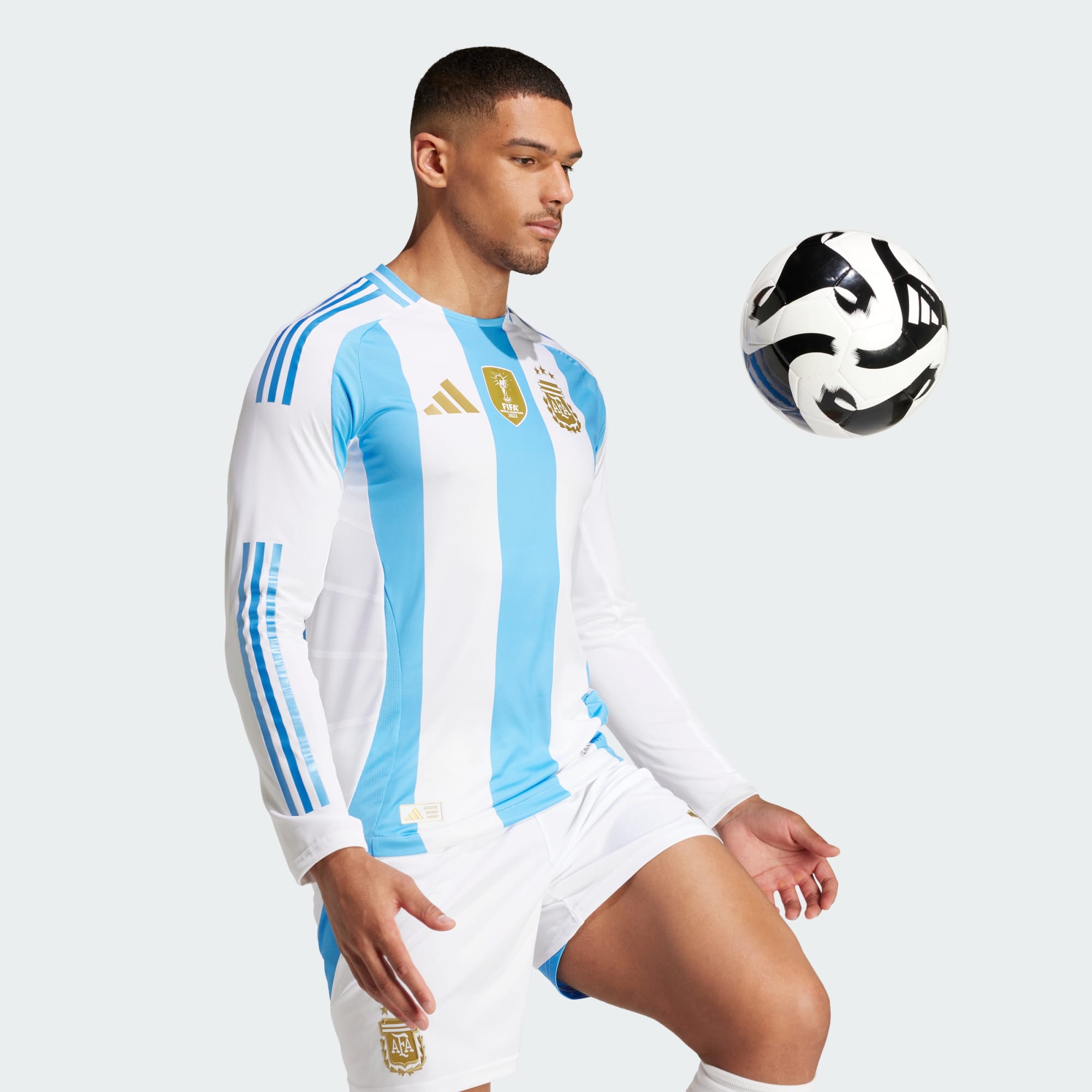 adidas Argentina 2024 Long Sleeve Home Authentic Jersey - Men’s - IP8383-ADIDAS by adidas | Available at Niky's Sports