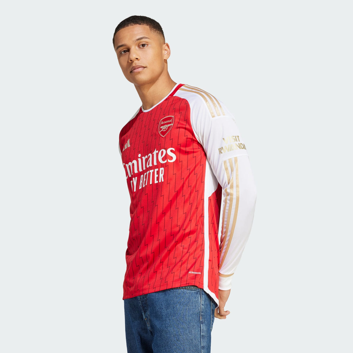 adidas ARSENAL 23/24 LONG SLEEVE HOME JERSEY - HZ2085-ADIDAS by adidas | Available at Niky&#39;s Sports