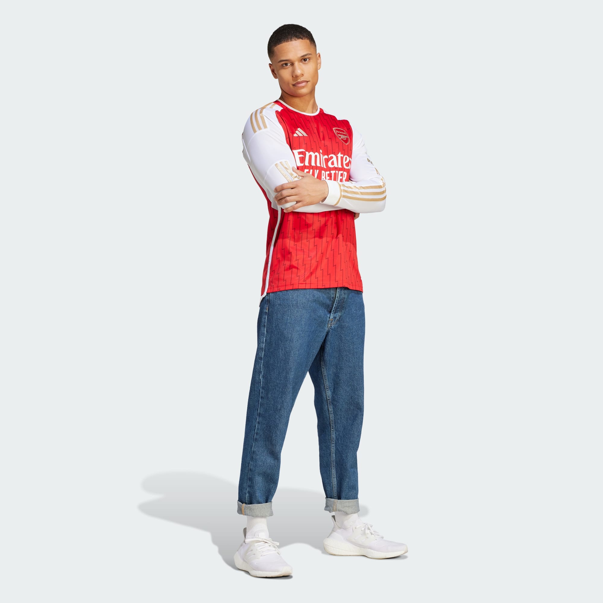 adidas ARSENAL 23/24 LONG SLEEVE HOME JERSEY - HZ2085-ADIDAS by adidas | Available at Niky's Sports