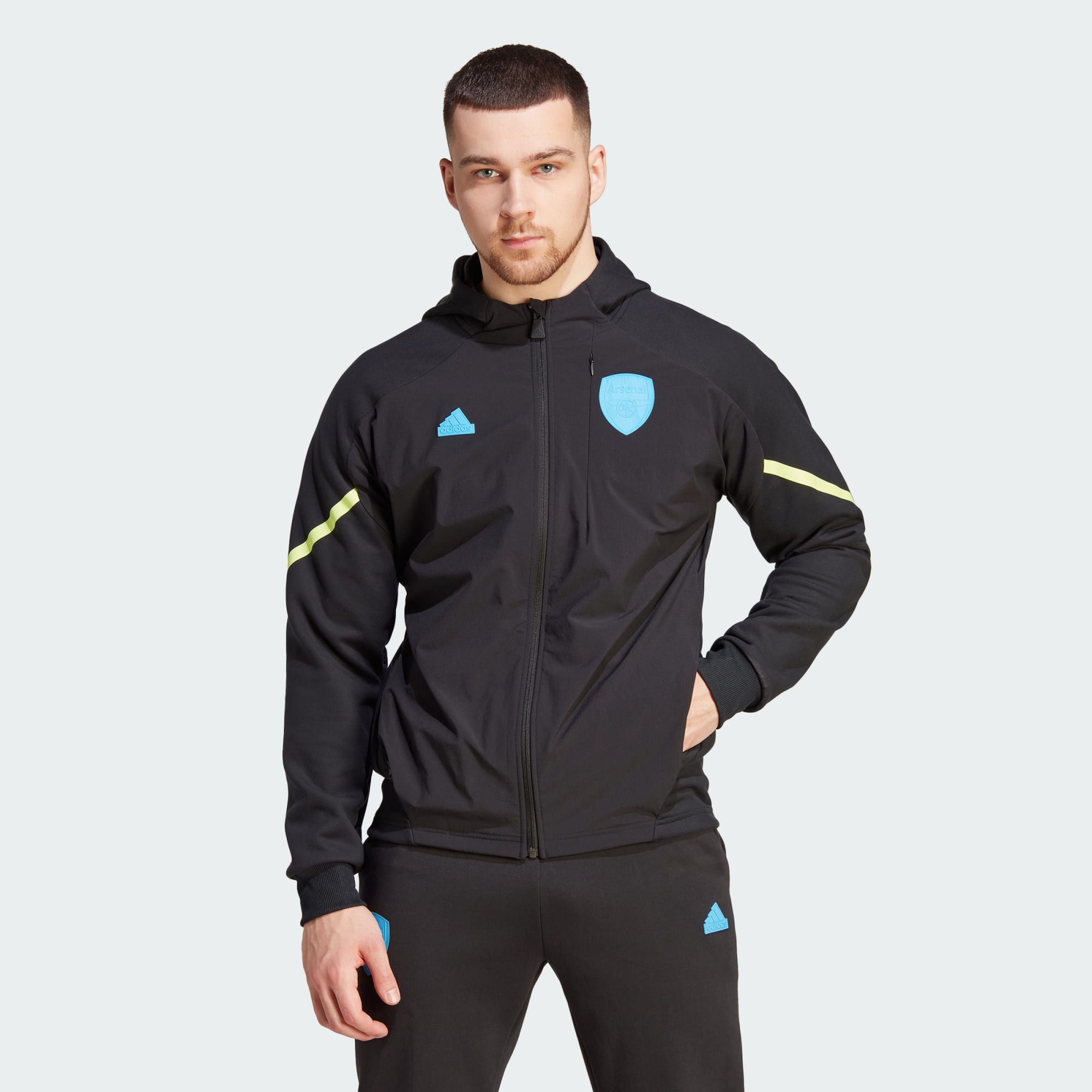 ADIDAS ARSENAL DESIGNED FOR GAMEDAY FULL-ZIP HOODIE