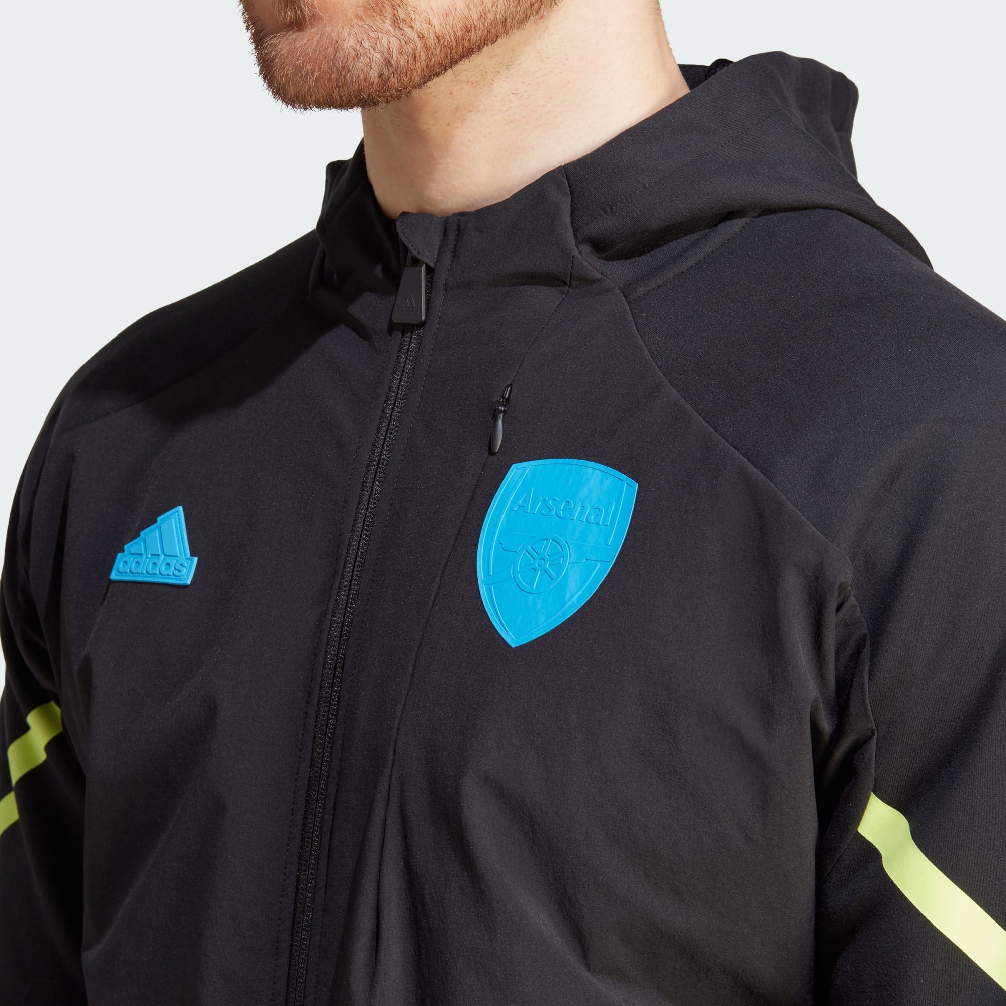 ADIDAS ARSENAL DESIGNED FOR GAMEDAY FULL-ZIP HOODIE - HZ2040-ADIDAS by adidas | Available at Niky's Sports