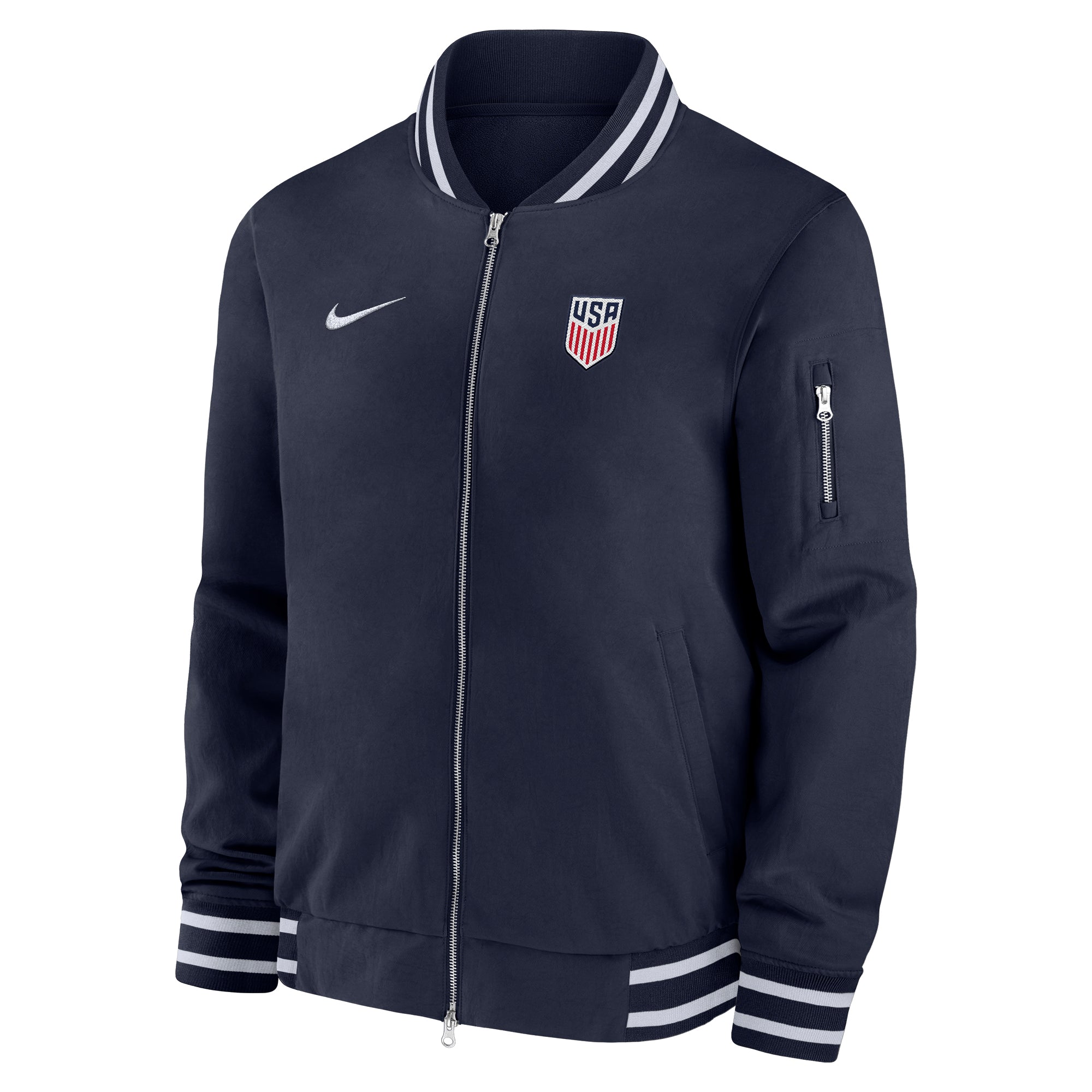 Nike USA Bomber Jacket - M62424-NVY-NIKE by Nike | Available at Niky's Sports