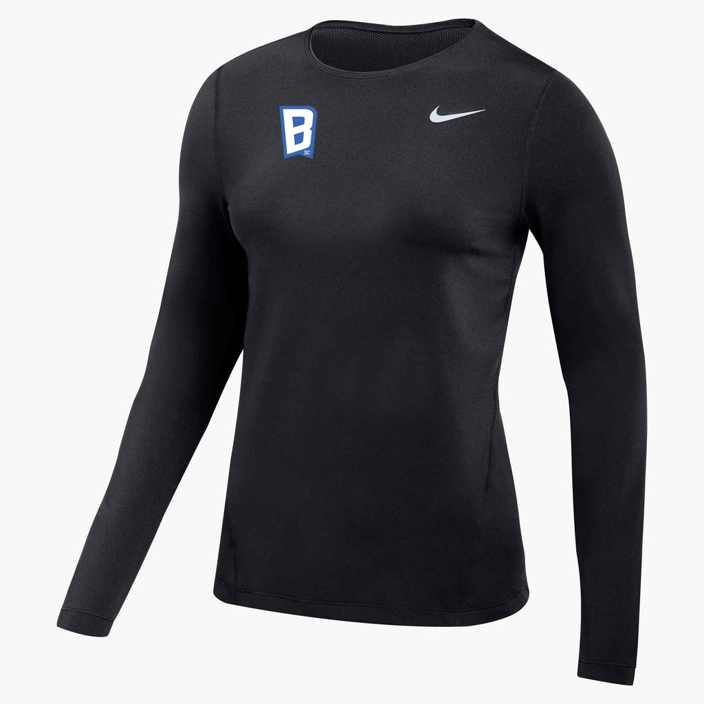 Nike SC Blues Women's Long-Sleeve Mesh Top - AVAILABLE IN BLACK, GREY & WHITE - DH4902-010-SCBLUES-NIKE by Nike | Available at Niky's Sports