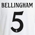 OFFICIAL BELLINGHAM #5 REAL MADRID HOME 2024-225 NAME SET - RM25-BELL-H-AUTHENTIC by Authentic | Available at Niky's Sports