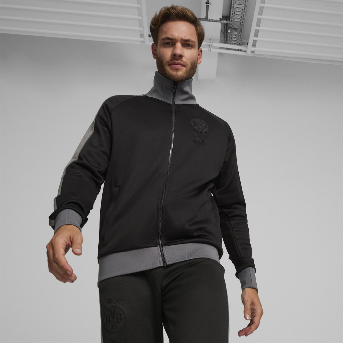 Puma Borussia Dortmund Ftblheritage T7 Jacket - 769573-06-PUMA by Puma | Available at Niky&#39;s Sports