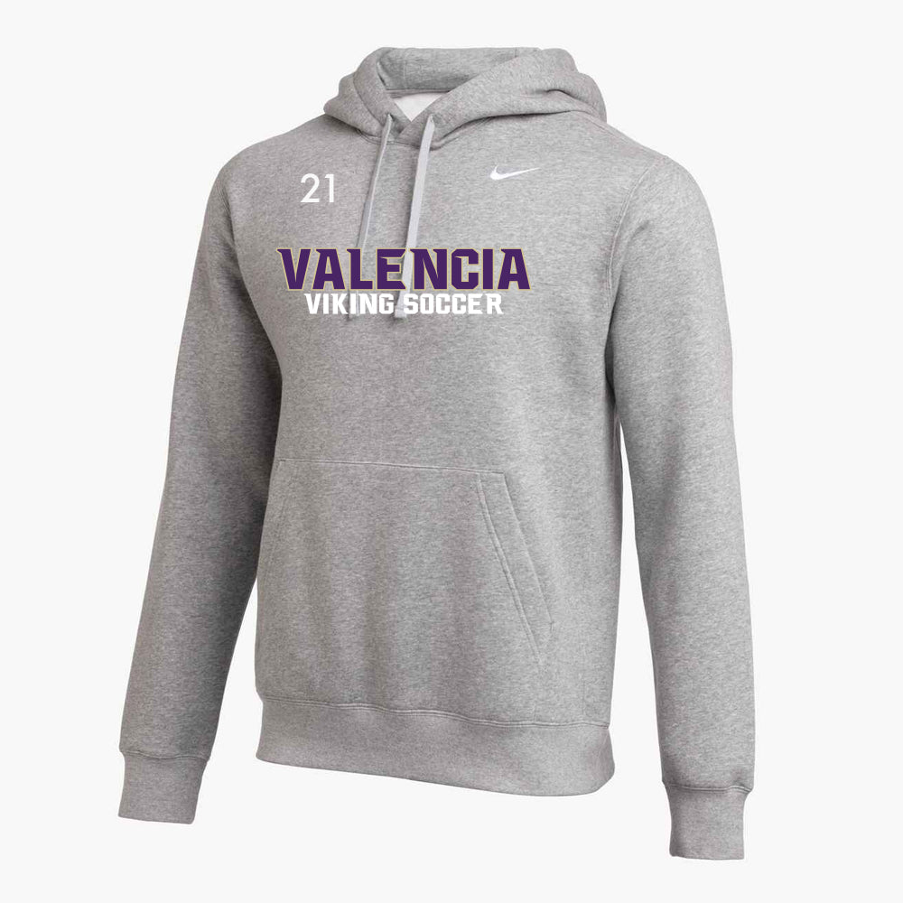 Nike Valencia Vikings Soccer Hooded Sweatshirt JV/Fros Gray - CJ1611-010XN by Nike | Available at Niky's Sports