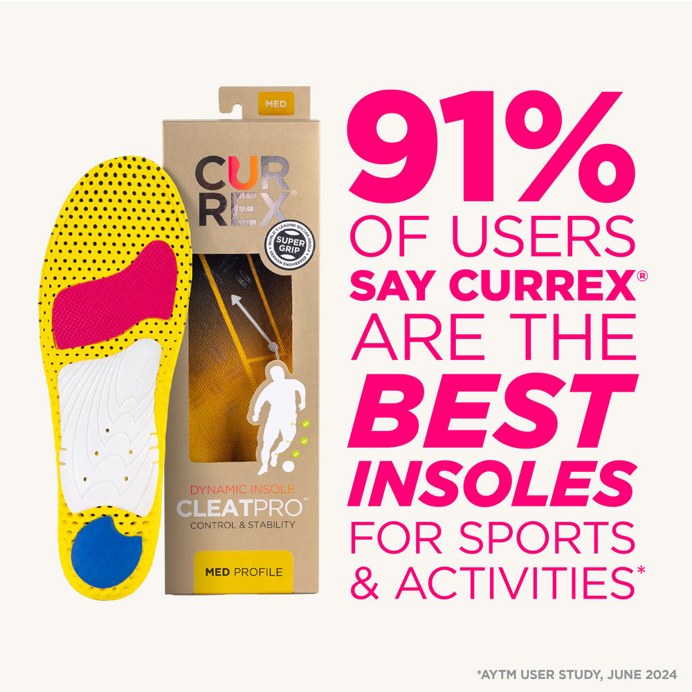 CURREX CLEATPRO® INSOLES FOR FOOTBALL AND CLEATED SHOES - MEDIUM PROFILE