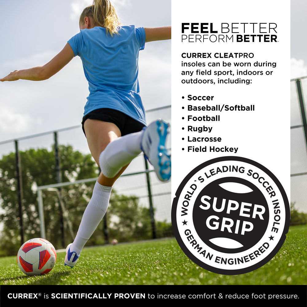 CURREX CLEATPRO® INSOLES FOR FOOTBALL AND CLEATED SHOES - MEDIUM PROFILE