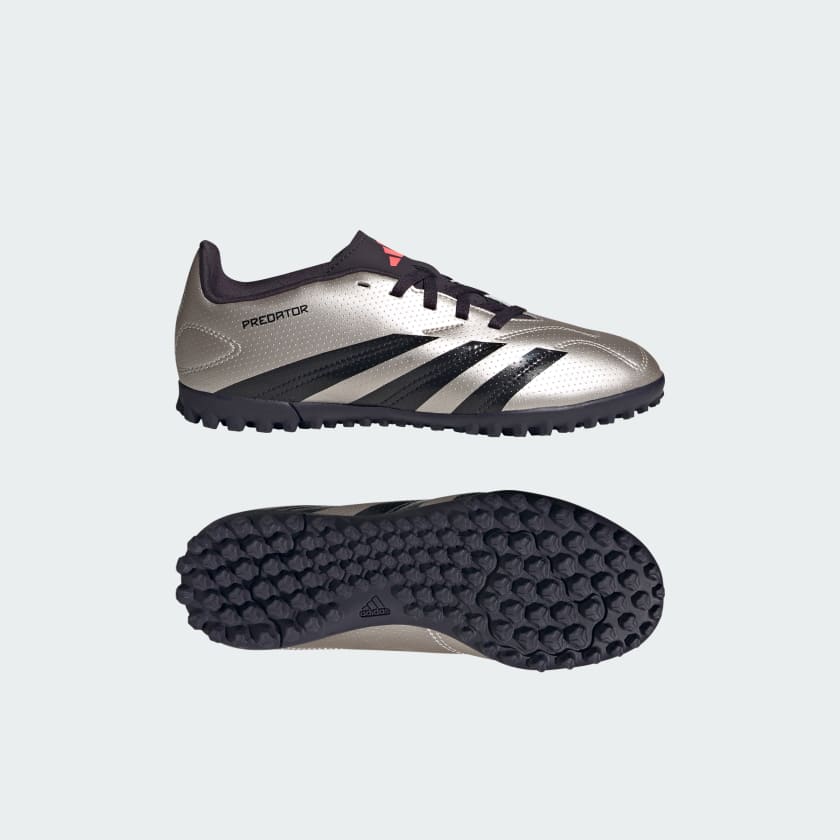 Adidas Predator Club Kids Turf Soccer Cleats Size 6 Silver Black