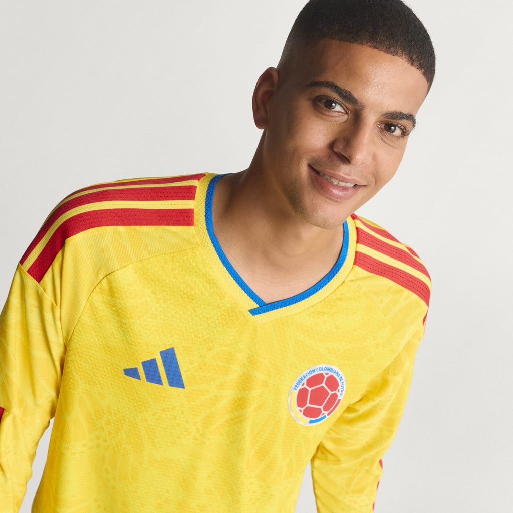 adidas Colombia 26 Home Authentic Long Sleeve Jersey - JZ8789-ADIDAS by adidas | Available at Niky's Sports