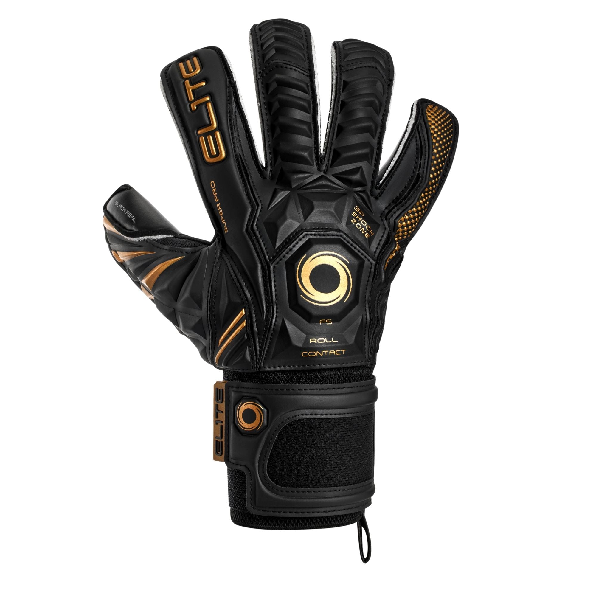 Elite Sport Black Real 2023 Goalkeeper Gloves - BLACK REAL-ELITE SPORT by Elite Sport | Available at Niky's Sports