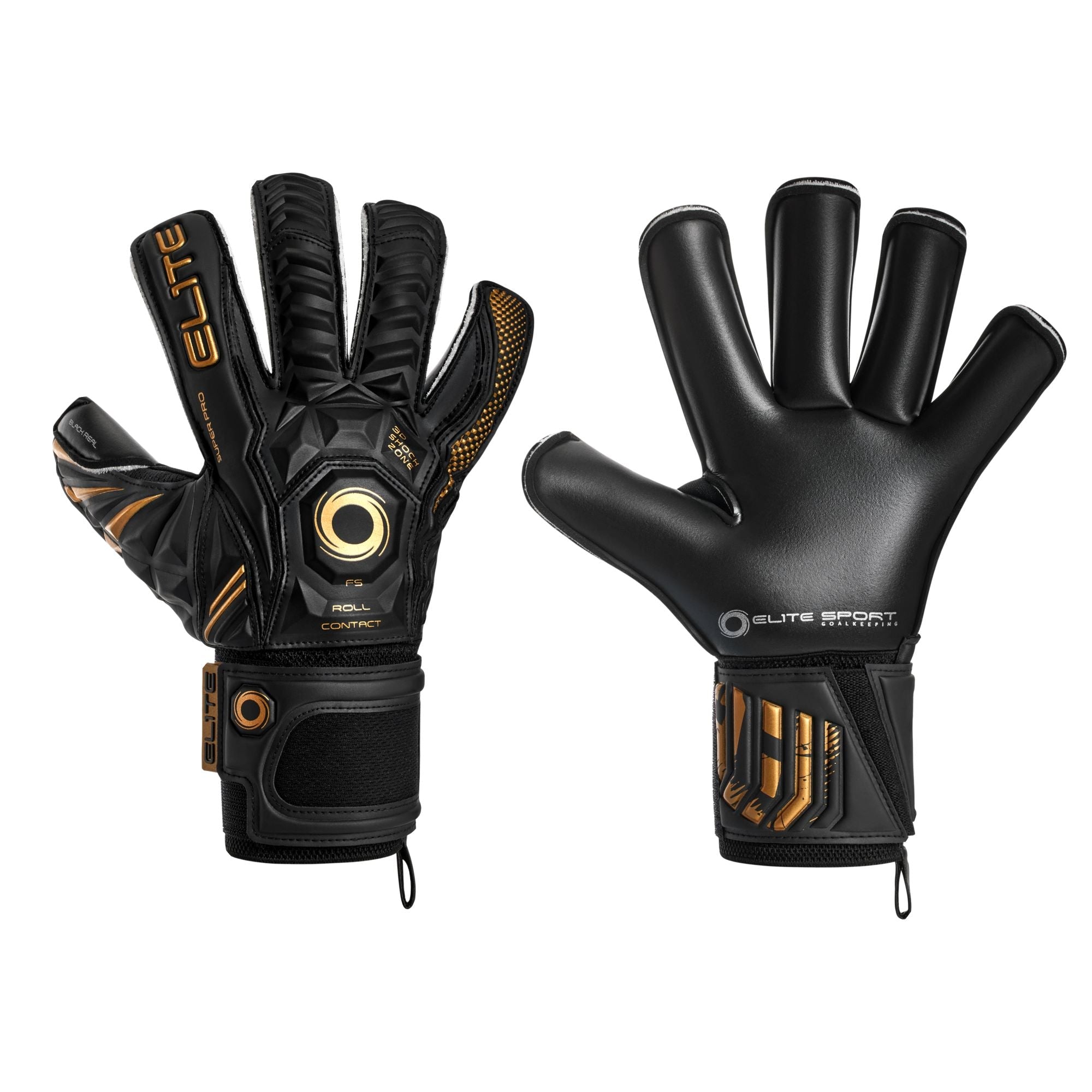 Elite Sport Black Real 2023 Goalkeeper Gloves - BLACK REAL-ELITE SPORT by Elite Sport | Available at Niky's Sports