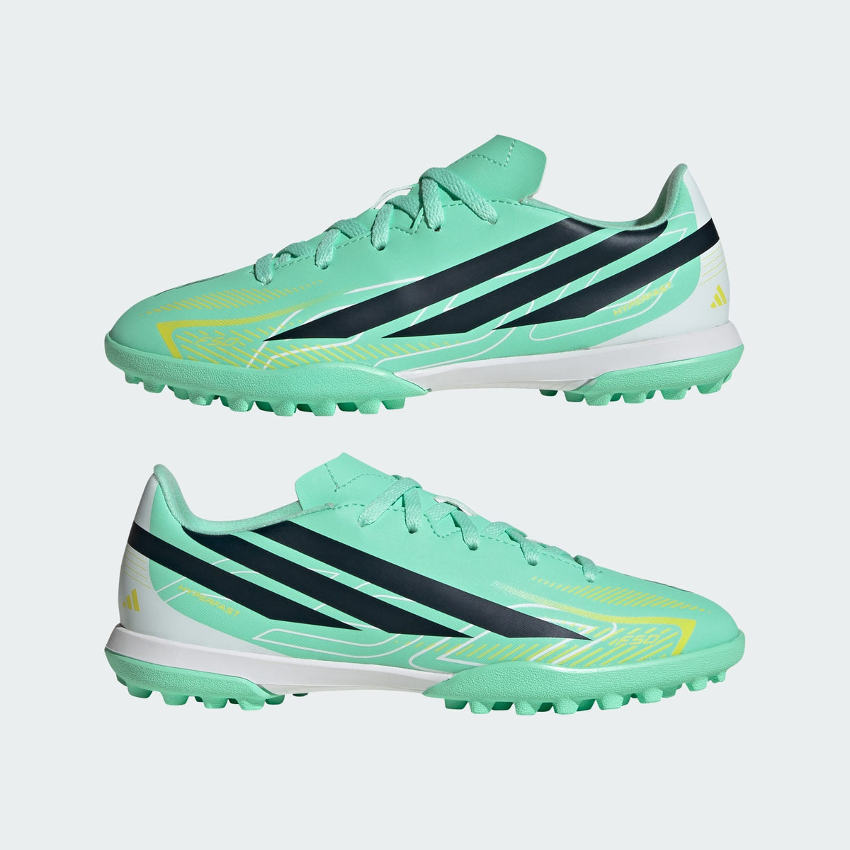 adidas F50 Hyperfast Club Youth Turf Soccer Shoes - Pulse Mint